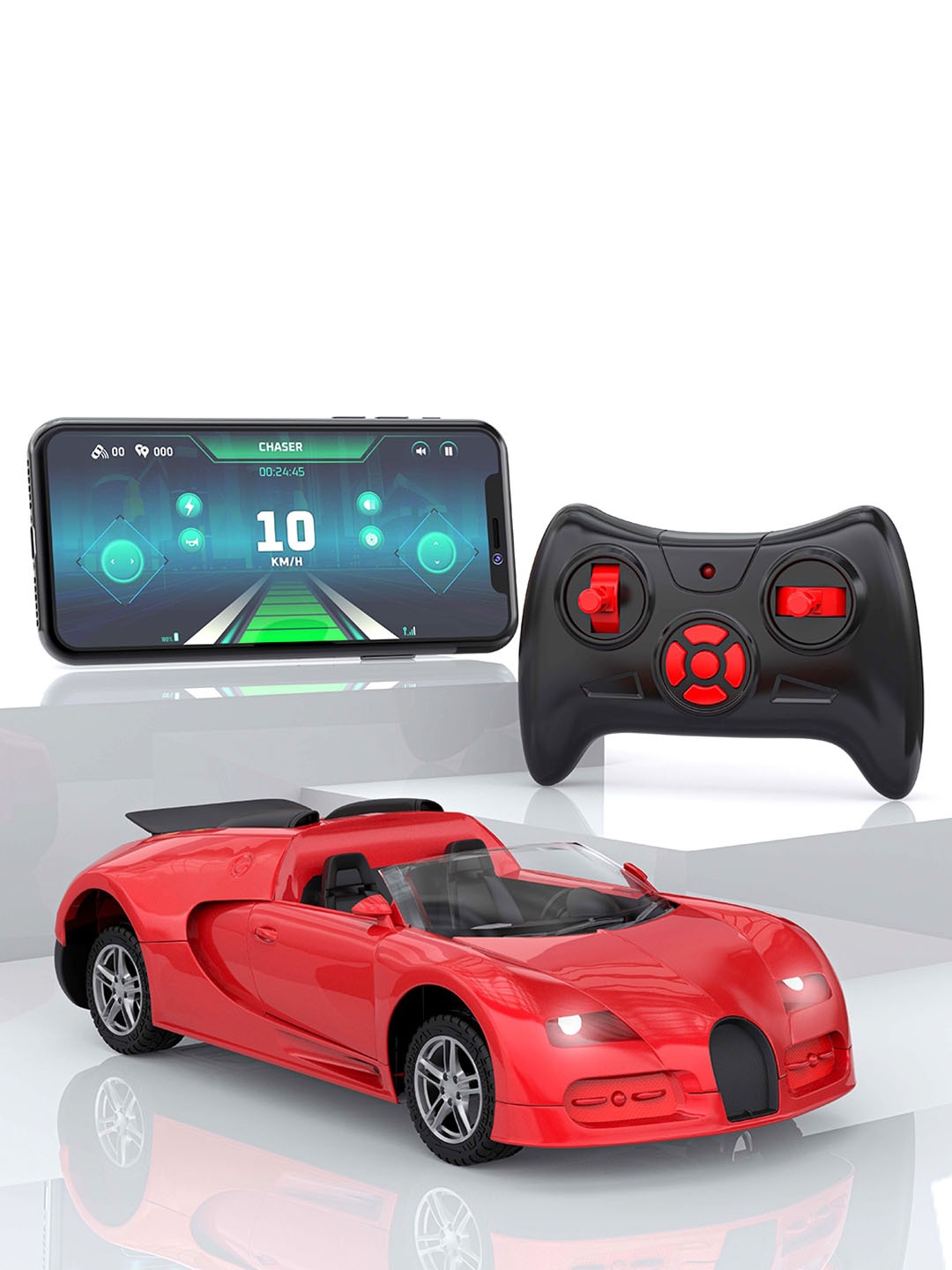 

Mirana Kids Chaser Model A App & Remote Controlled Car Toy, Red