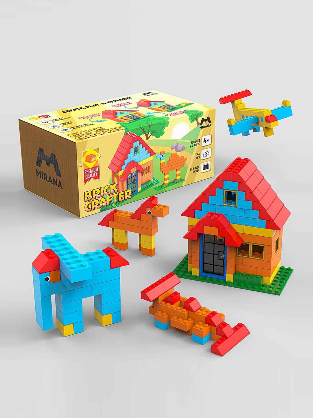 

Mirana Kids Brickcrafter -144 Piece Building Blocks, Blue