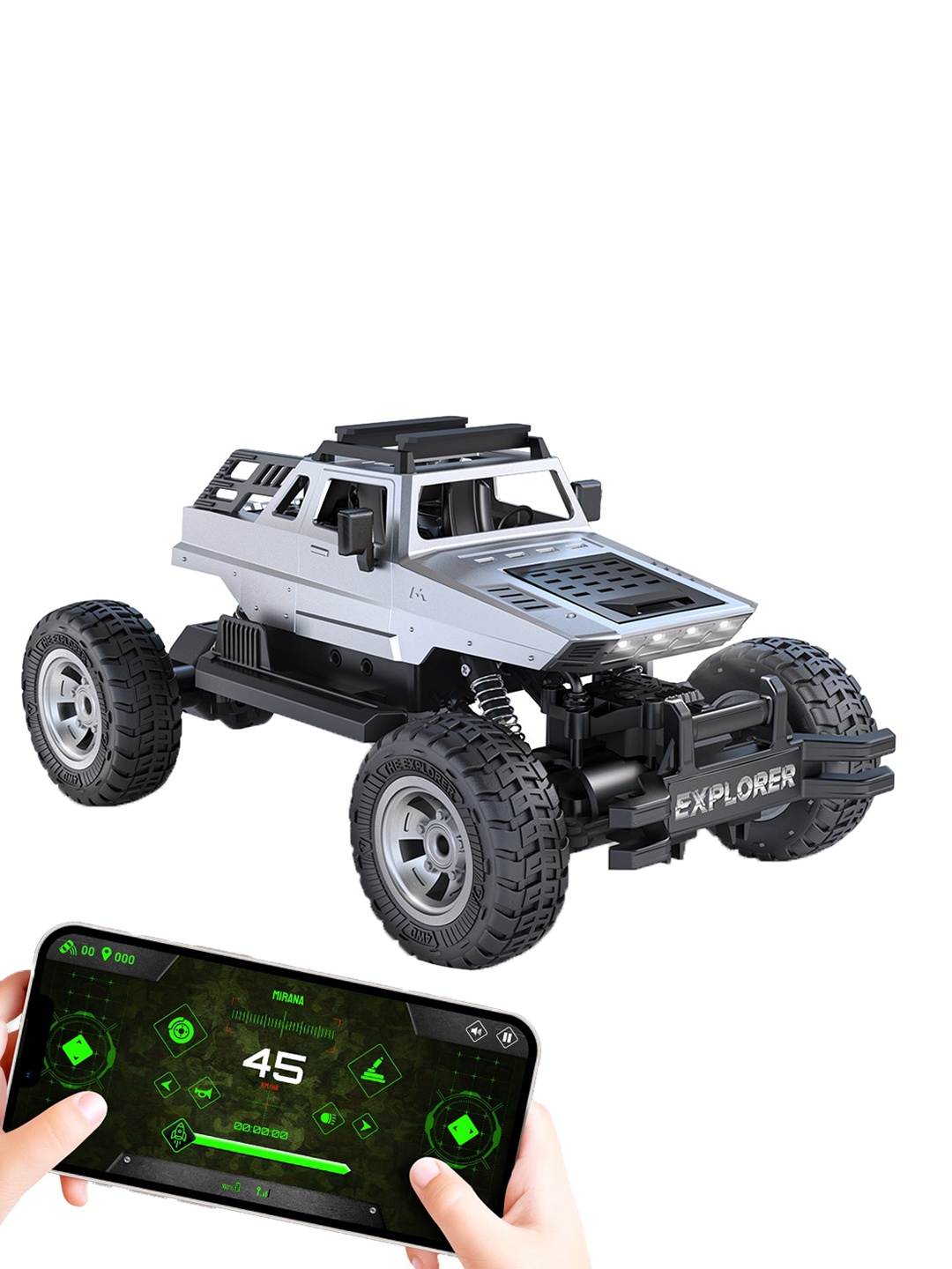 

Mirana Kids Rechargeable App Controlled Toy Vehicle, Silver