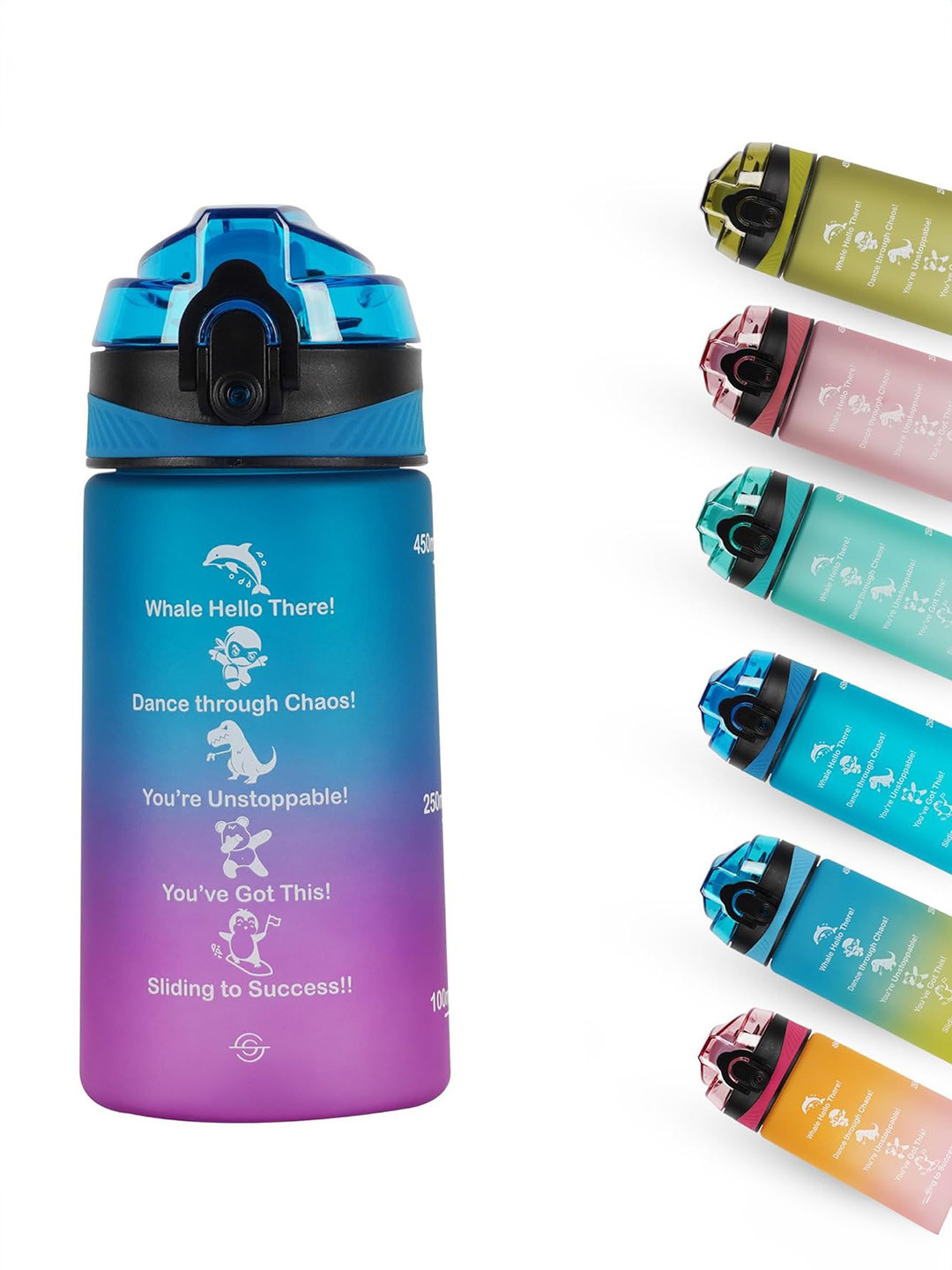 

Solara Motivational Sipper Water Bottle - 500ML, Blue
