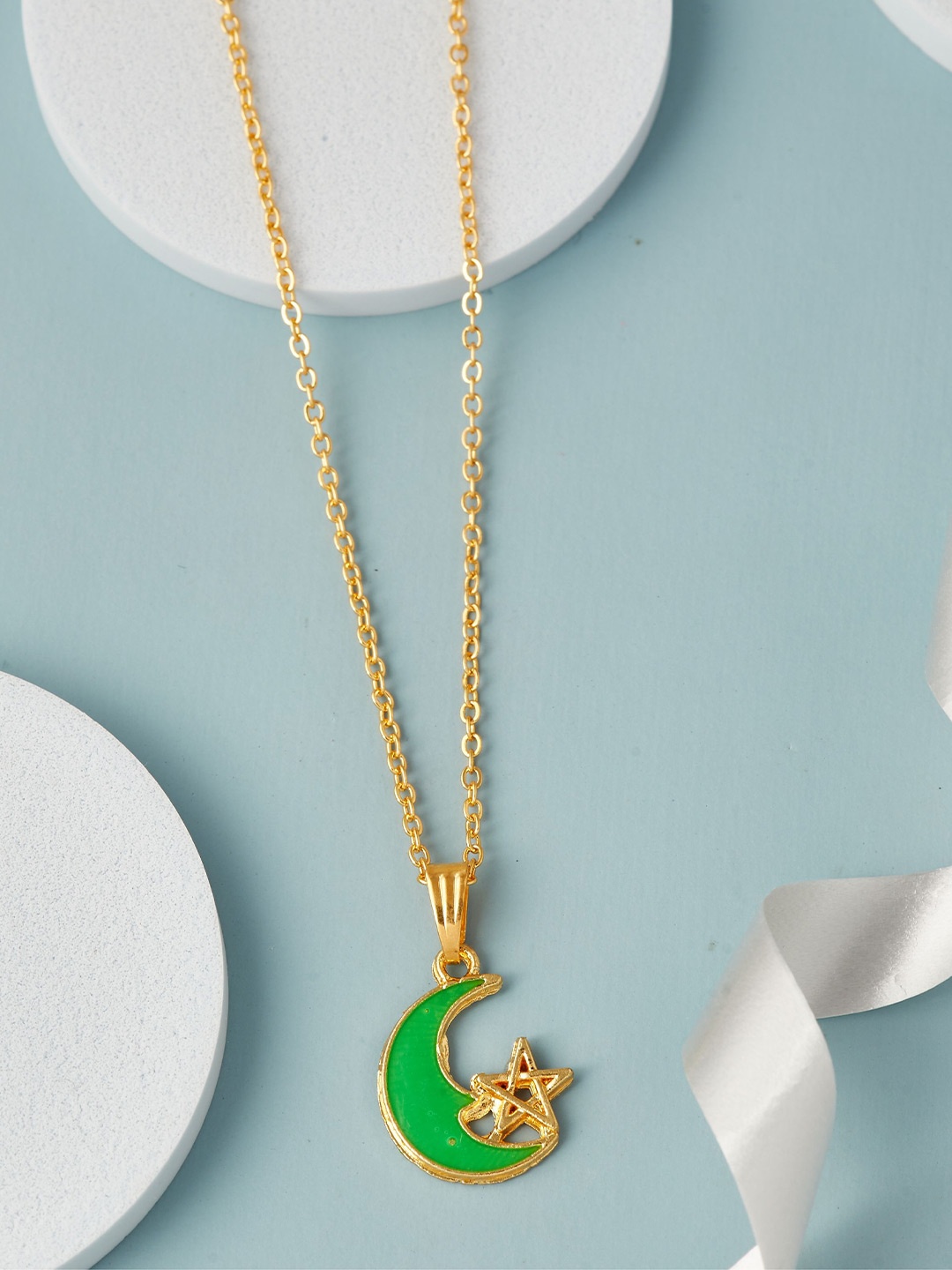 

DressBerry Gold-Plated Brass Enamelled Chain
