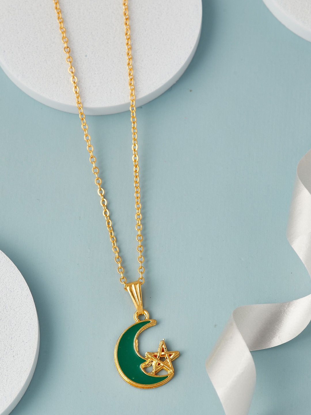 

DressBerry Gold-Plated Brass Enamelled Chain