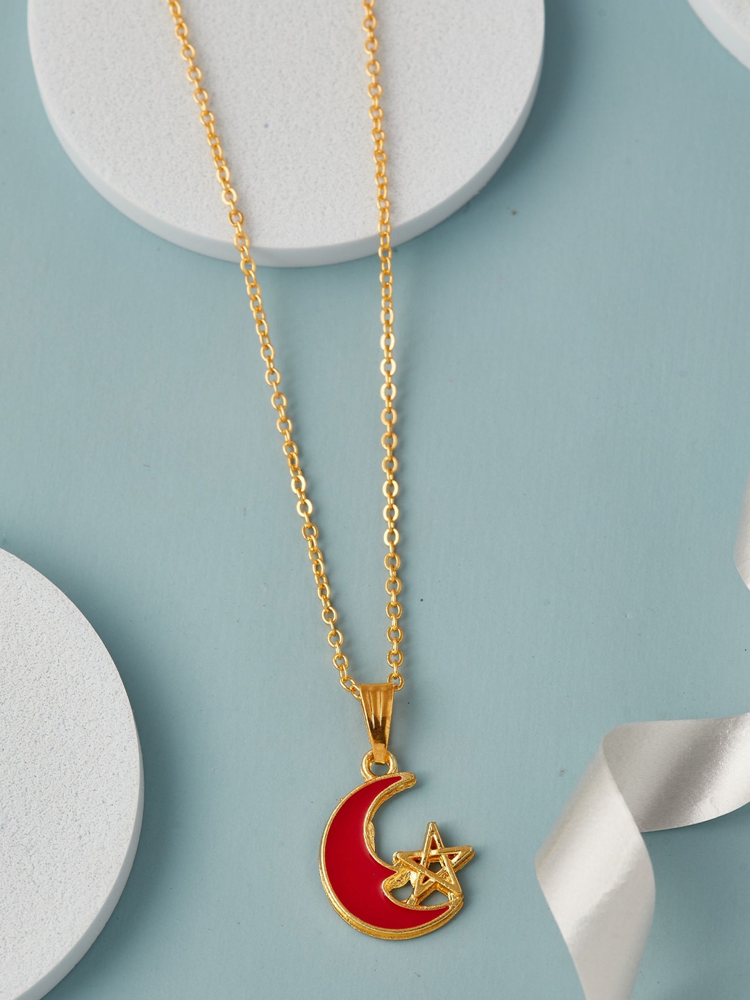 

DressBerry Gold-Plated Brass Enamelled Chain