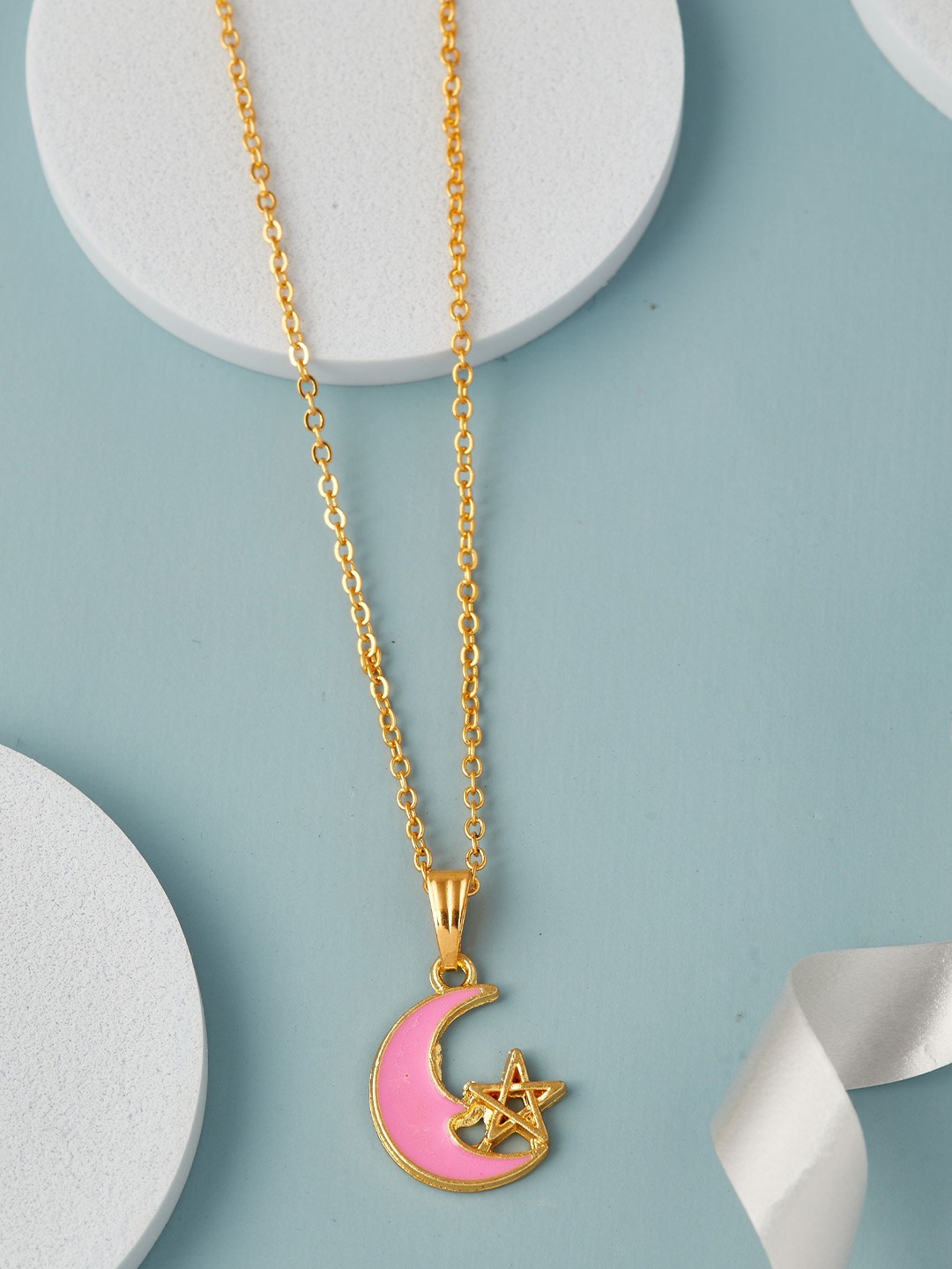 

DressBerry Gold-Plated Brass Enamelled Chain
