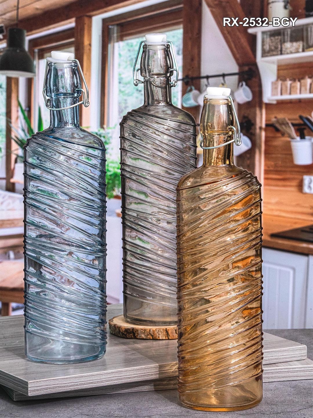 

Roxx Grey & Yellow 3 Pieces Textured Single Wall Vacuum Water Bottles 1 L Each