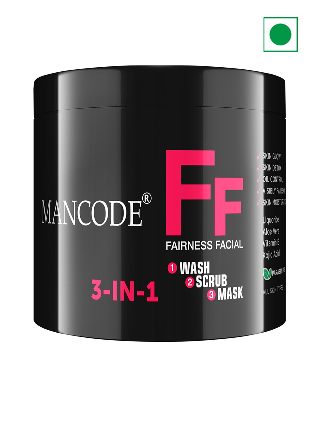 

MANCODE 3-In-1 Fairness Facial Cream - 100g, Black