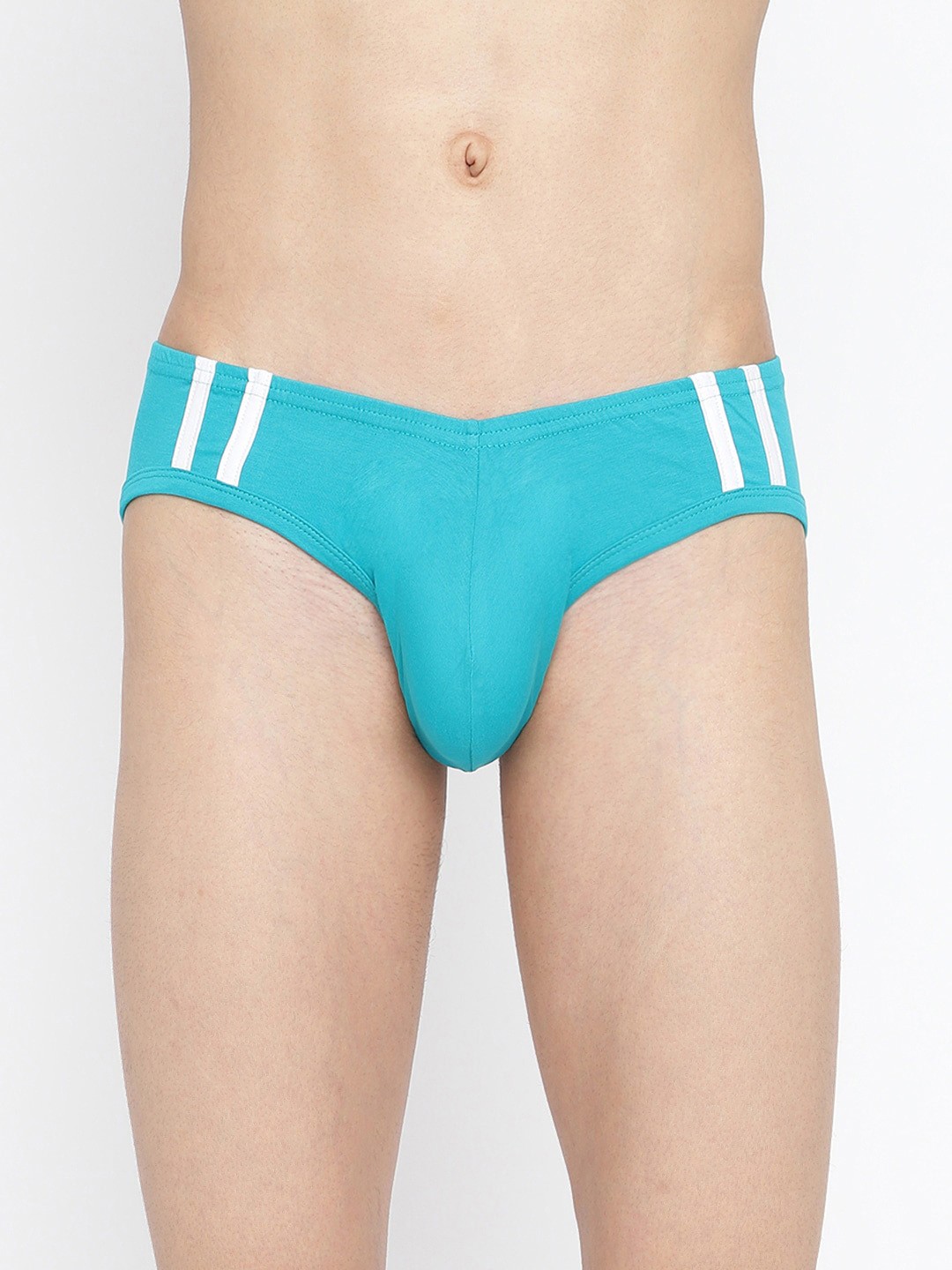 

La Intimo Striped Anti Microbial Basic Briefs LIBR06TL0, Teal