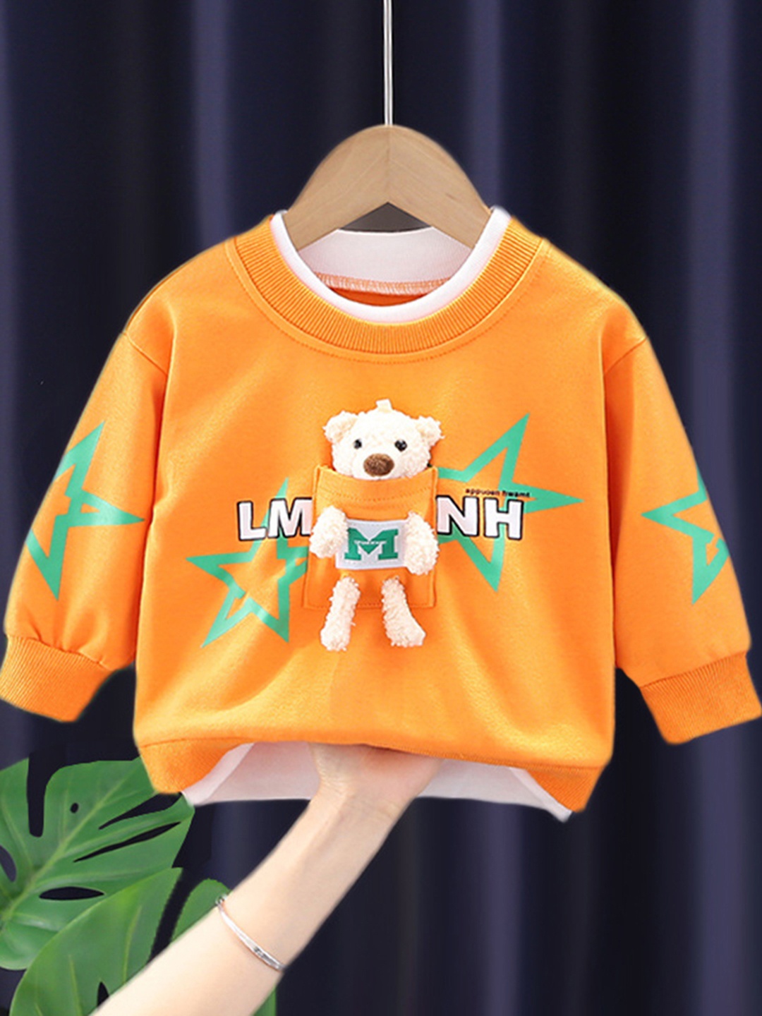 

INCLUD Boys Orange Printed Sweatshirt