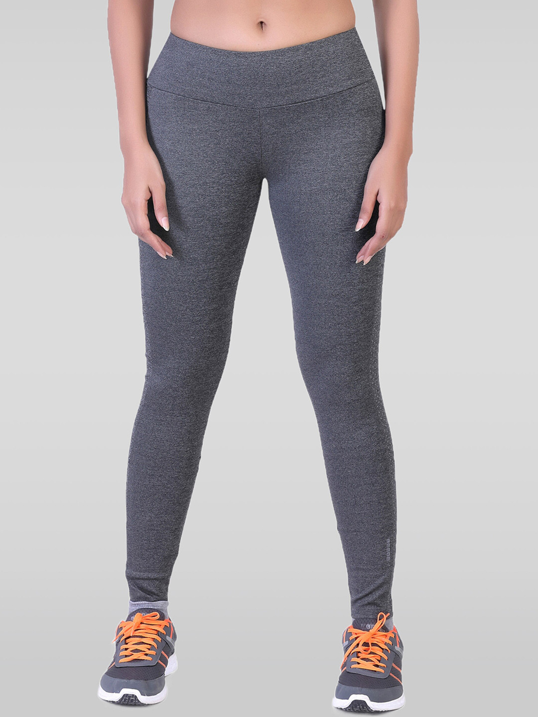 

LAASA SPORTS Women Dry Fit Ankle-Length Gym Tights, Grey