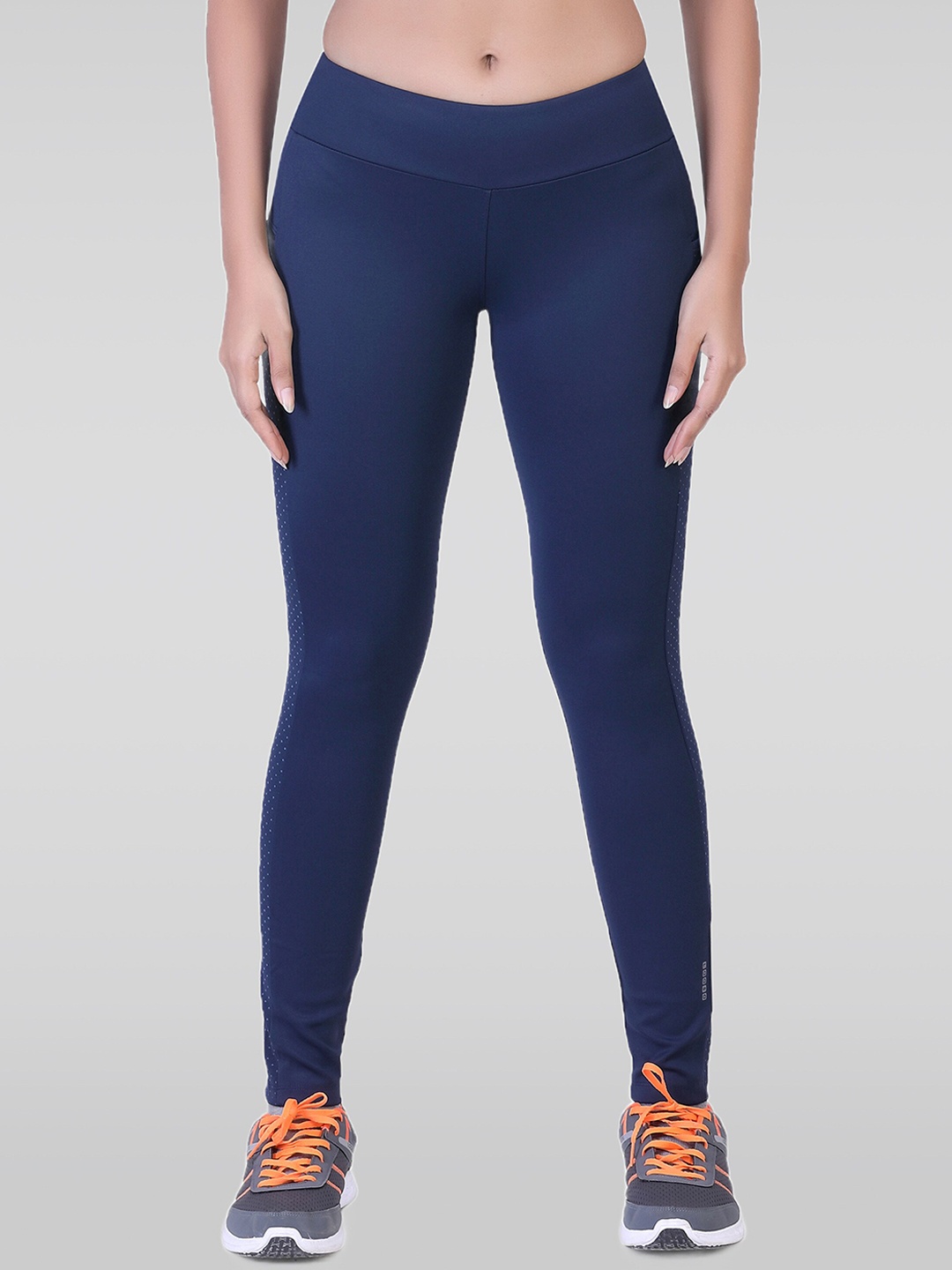

LAASA SPORTS Women Dry Fit Ankle-Length Gym Tights, Blue