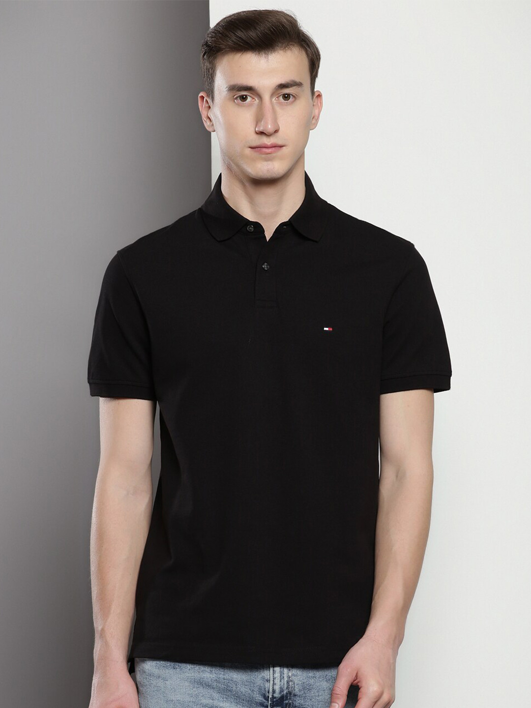 

Tommy Hilfiger Polo Collar Short Sleeves T-shirt, Black