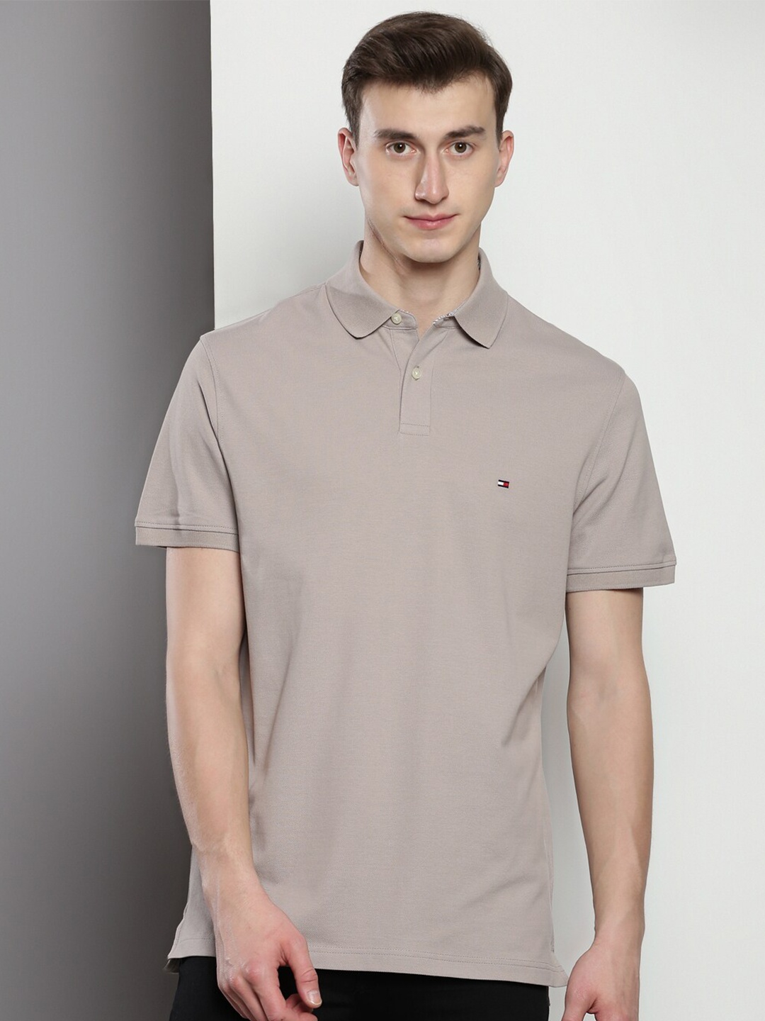 

Tommy Hilfiger Polo Collar Short Sleeves T-shirt, Beige