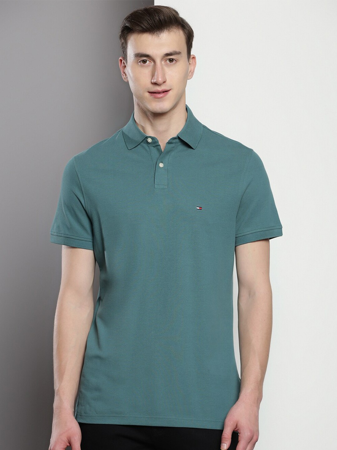 

Tommy Hilfiger Polo Collar Short Sleeves T-shirt, Green