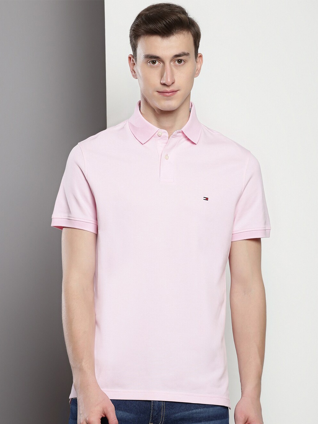 

Tommy Hilfiger Polo Collar Short Sleeves T-shirt, Pink