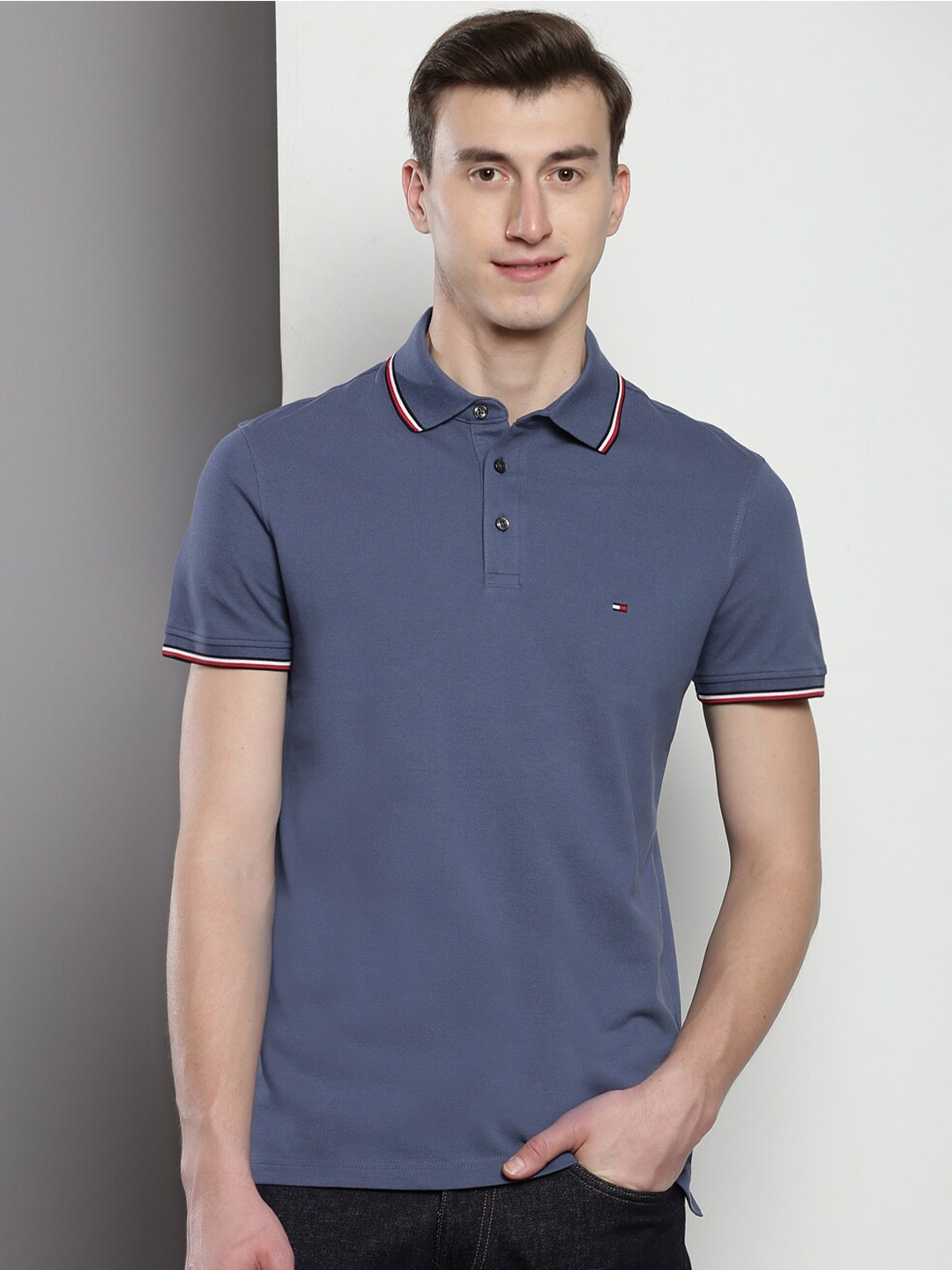 

Tommy Hilfiger Polo Collar Slim Fit T-shirt, Blue