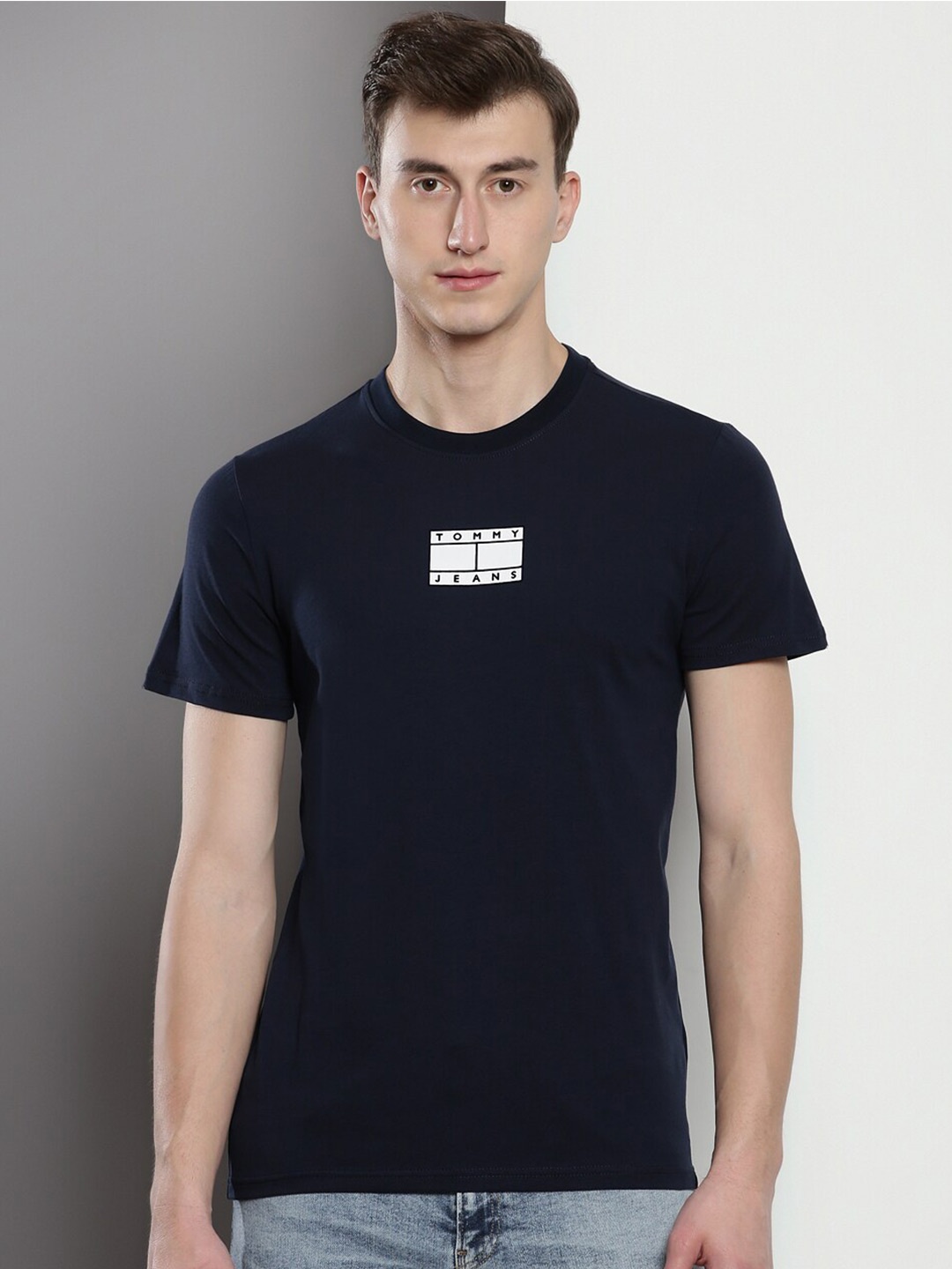 

Tommy Hilfiger Brand Logo Printed T-shirt, Navy blue
