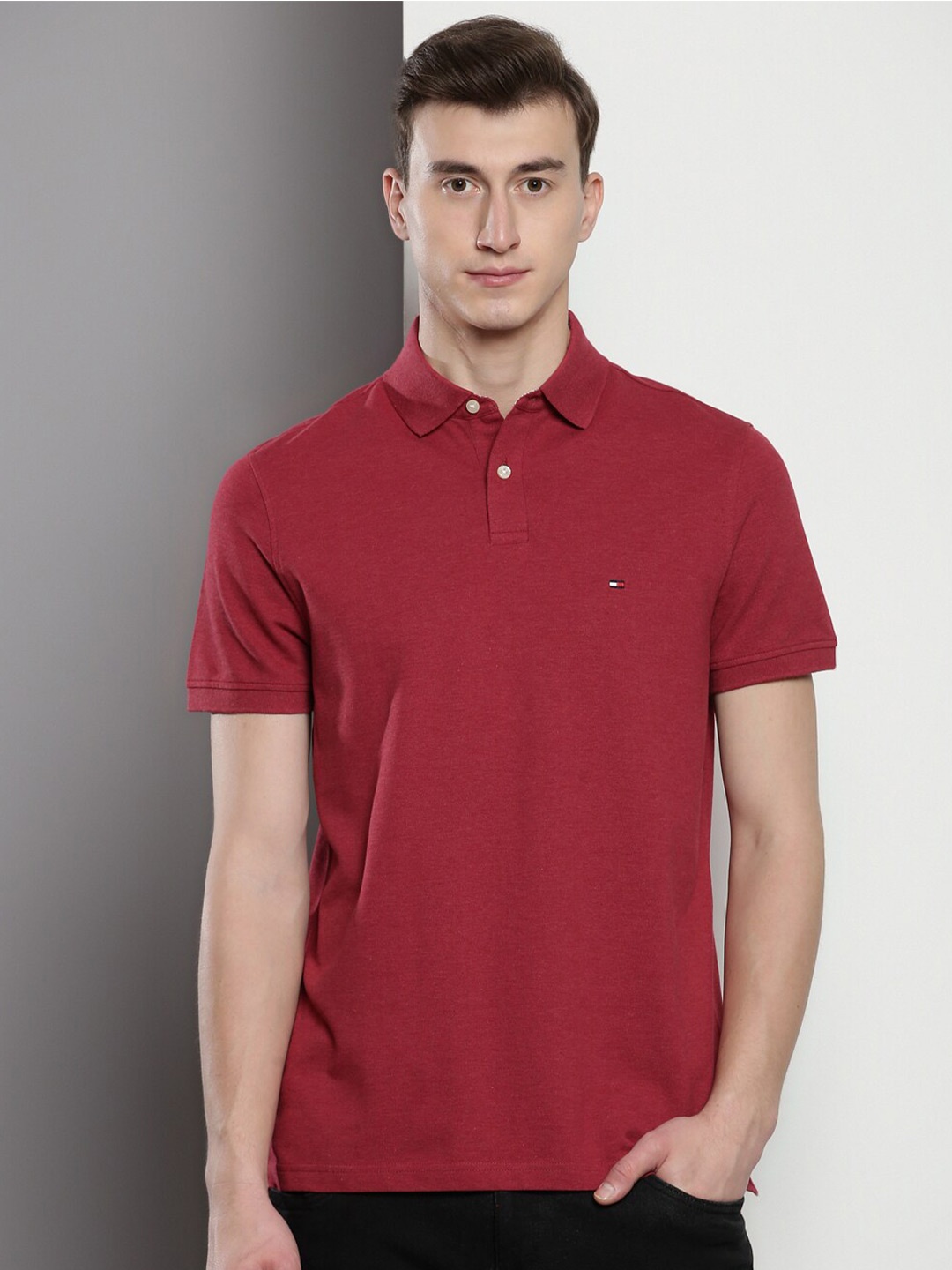 

Tommy Hilfiger Polo Collar Short Sleeves T-shirt, Red