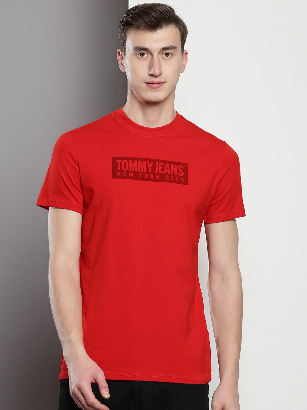 

Tommy Hilfiger Typography Printed T-shirt, Red