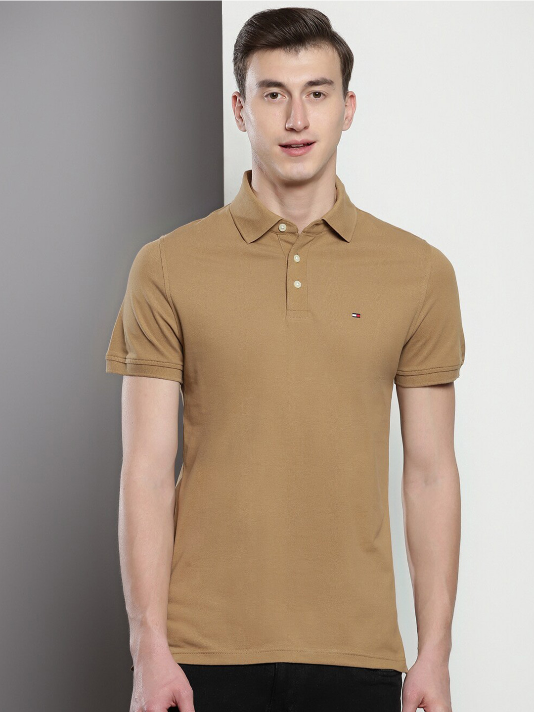 

Tommy Hilfiger Polo Collar Slim Fit T-shirt, Brown