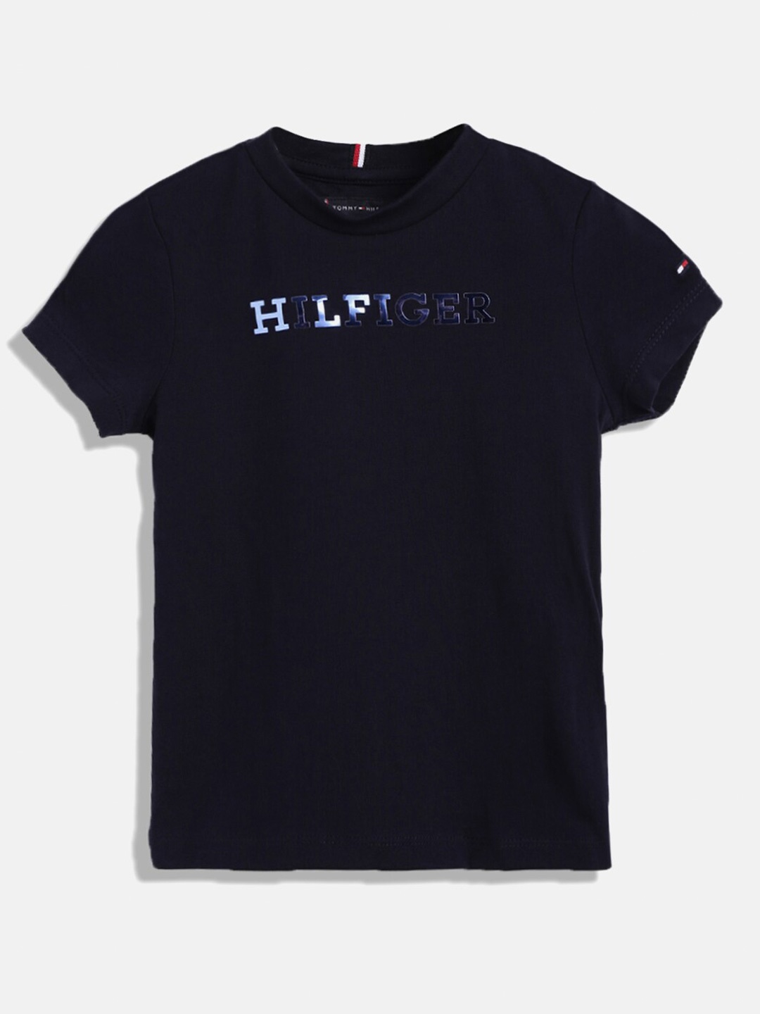 

Tommy Hilfiger Boys Blue Brand Logo Printed T-shirt