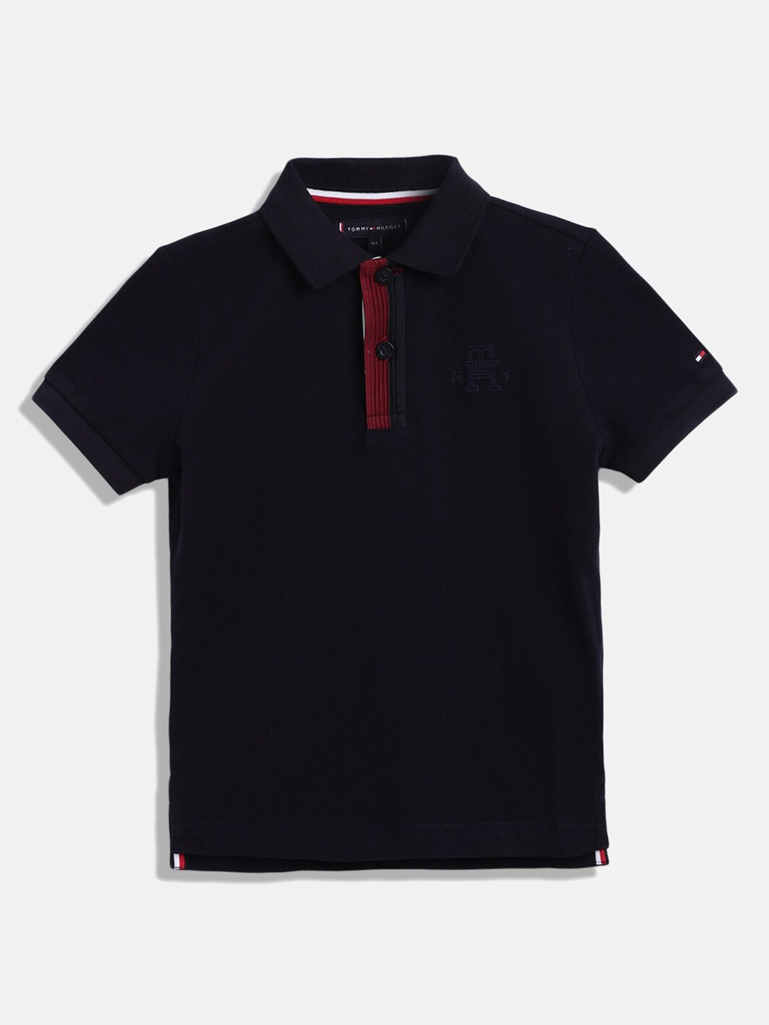 

Tommy Hilfiger Boys Polo Collar Pure Cotton T-shirt, Navy blue