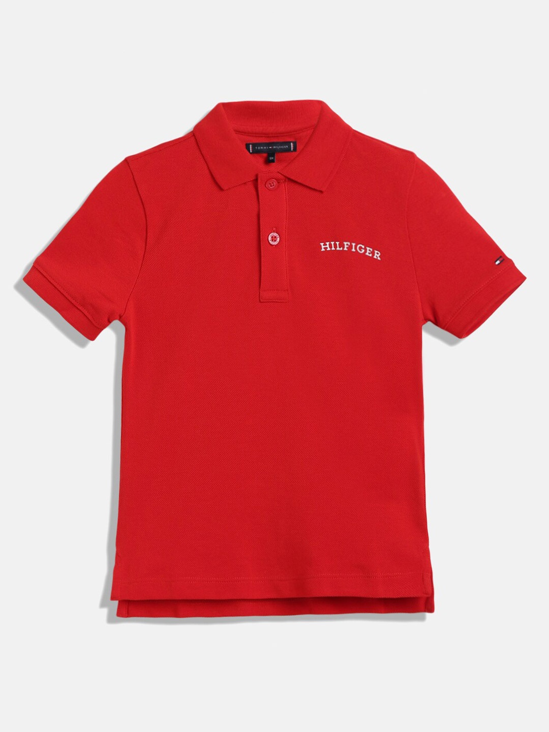 

Tommy Hilfiger Boys Red Polo Collar T-shirt