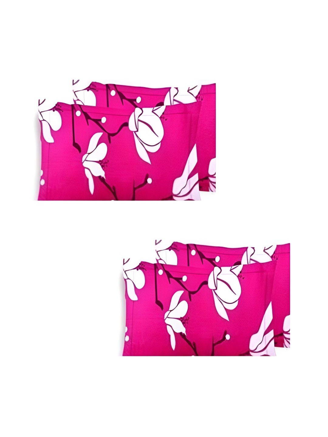 

Supreme Home Collective Pink 4 Pieces Floral Pure Cotton Rectangle Pillow Covers