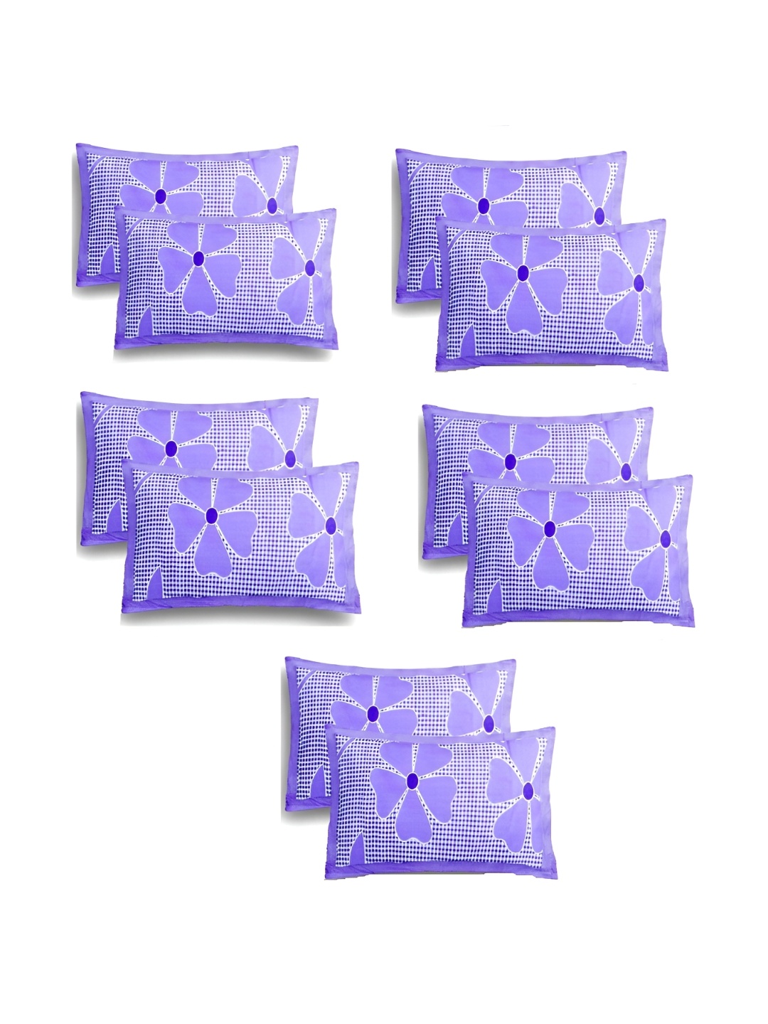 

Supreme Home Collective Purple 10 Pieces Abstract Pure Cotton Rectangle Pillow Covers
