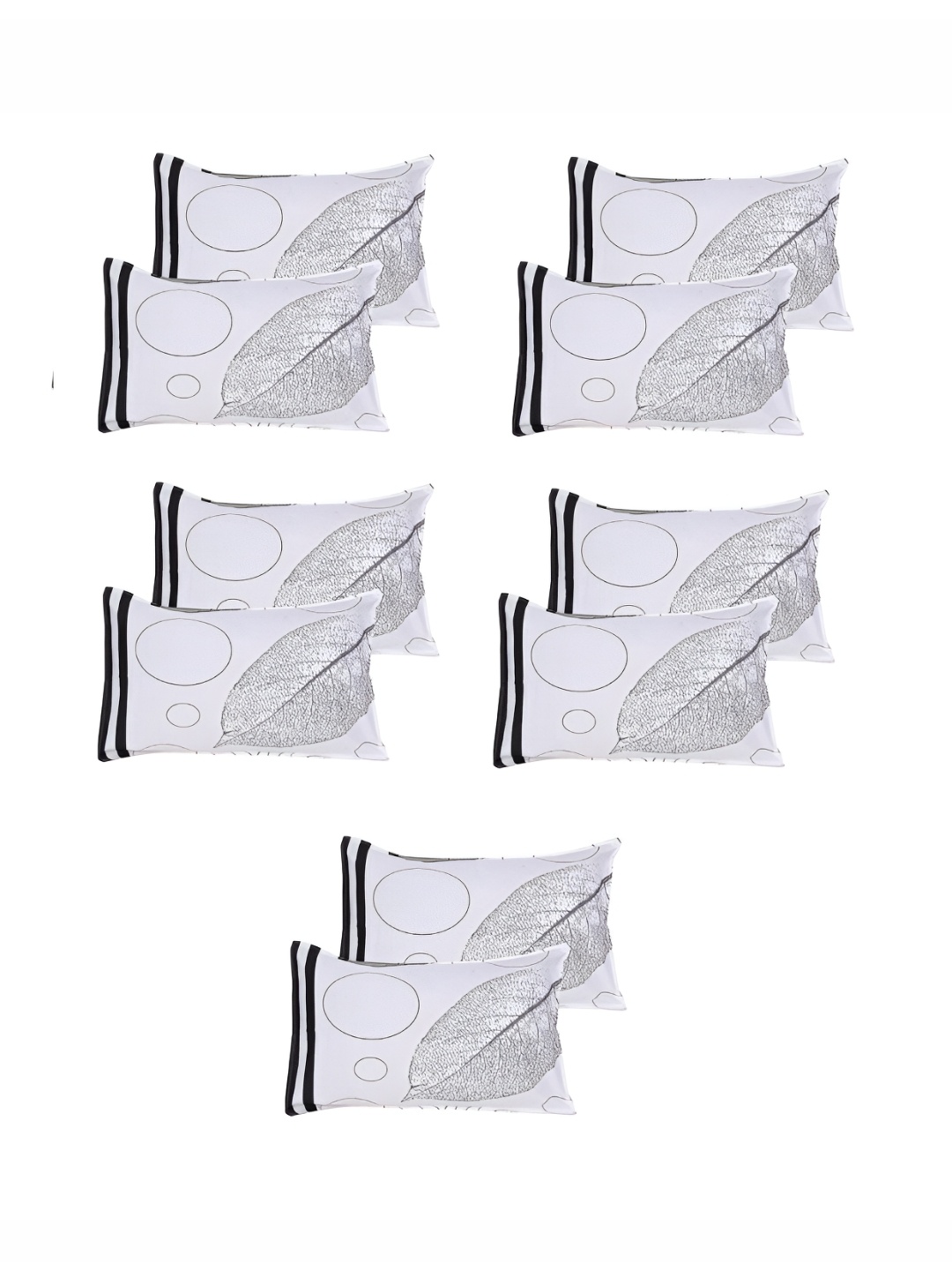 

Supreme Home Collective Grey Abstract Printed 10 Pcs Cotton Rectangle Pillow Covers
