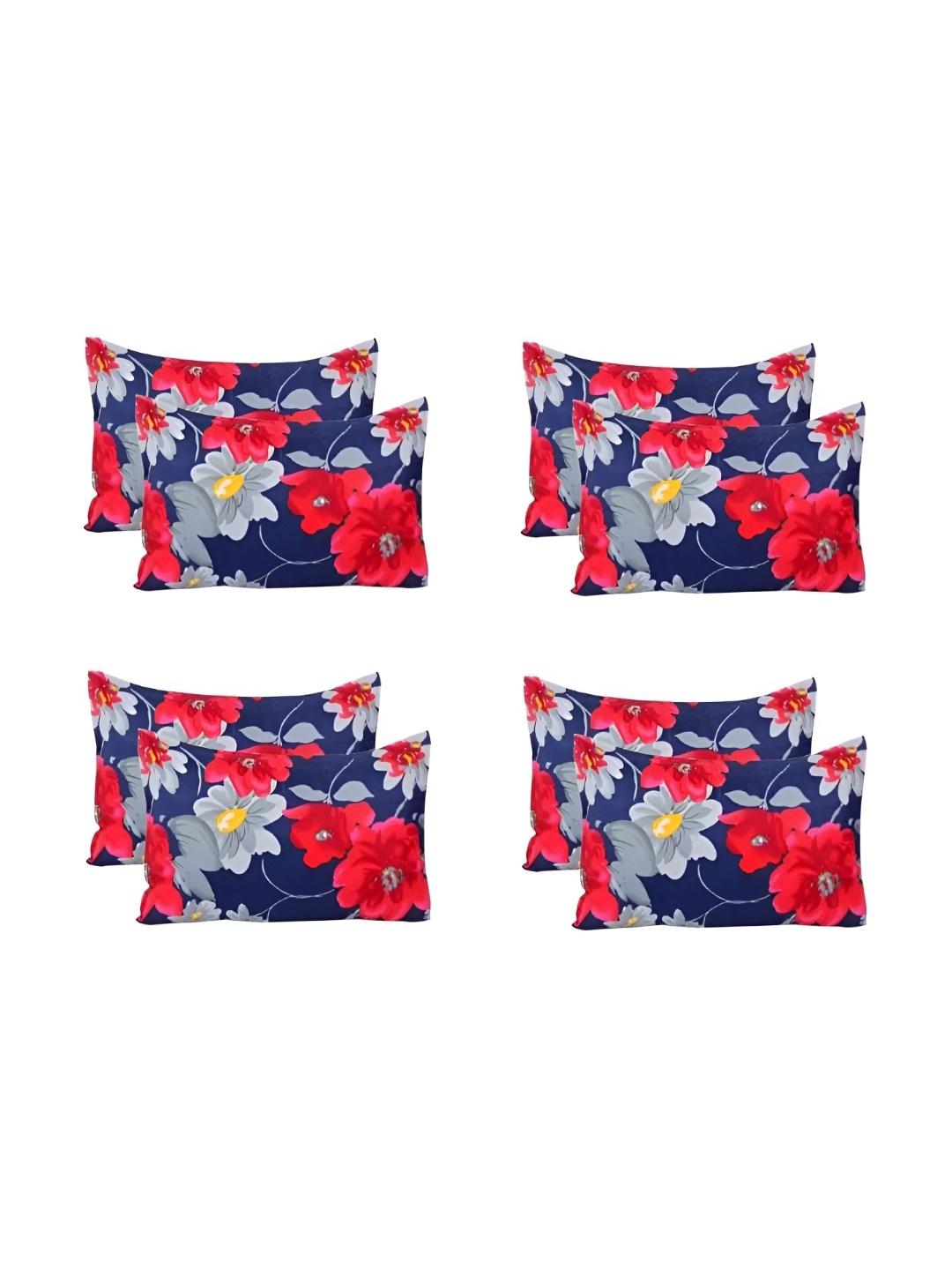 

Supreme Home Collective Blue 8 Pieces Abstract Pure Cotton Rectangle Pillow Covers