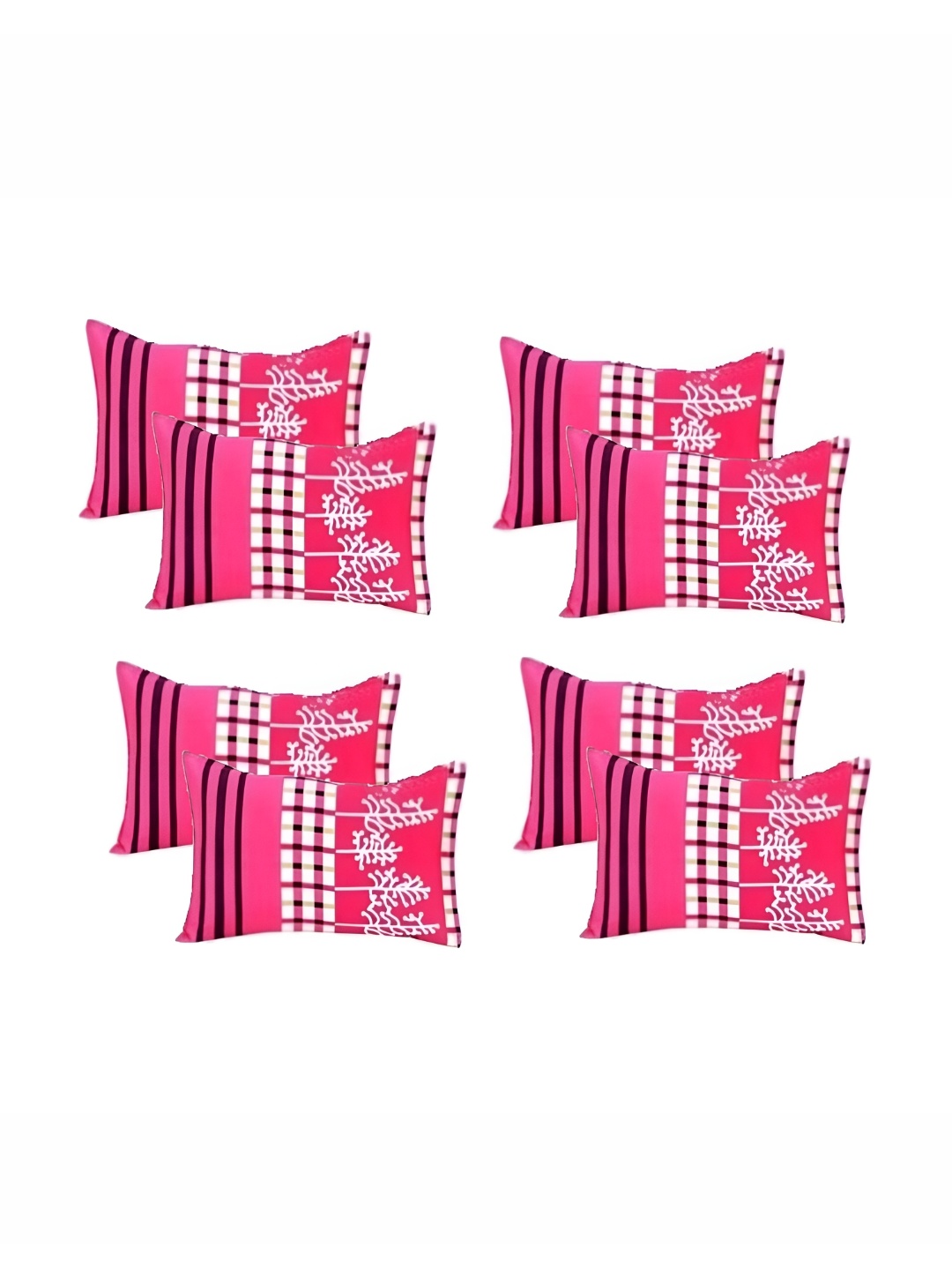 

Supreme Home Collective Pink 8 Pieces Abstract Pure Cotton Rectangle Pillow Covers