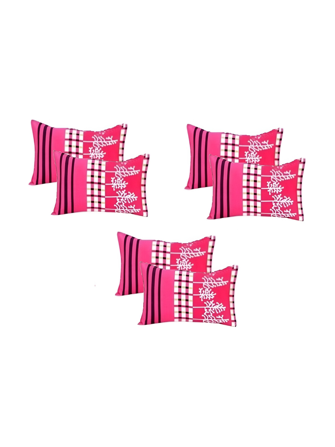 

Supreme Home Collective Pink 6 Pieces Abstract Pure Cotton Rectangle Pillow Covers