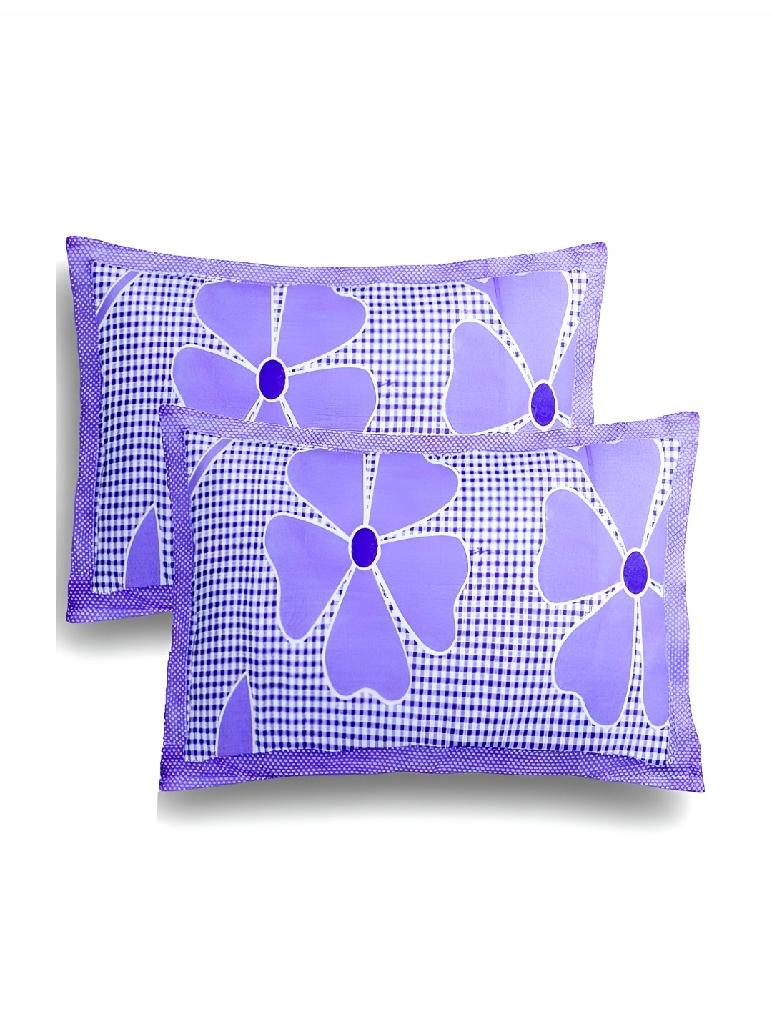 

Supreme Home Collective Purple 2 Pieces Abstract Pure Cotton Rectangle Pillow Covers