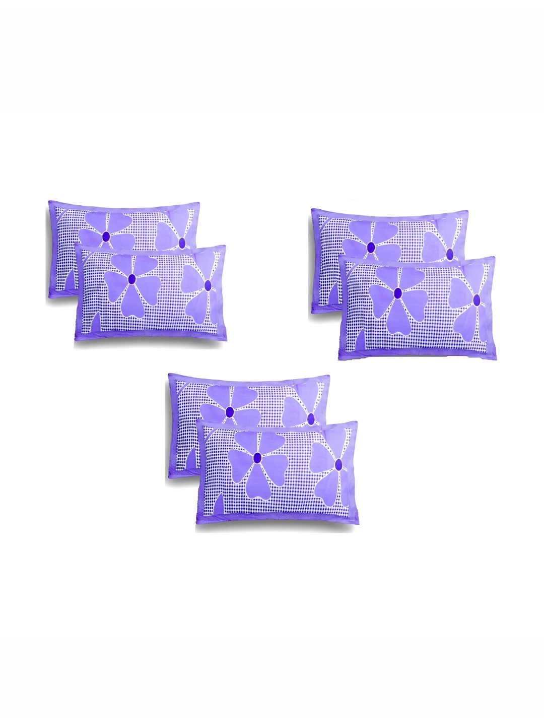 

Supreme Home Collective Purple 6 Pieces Abstract Pure Cotton Rectangle Pillow Covers