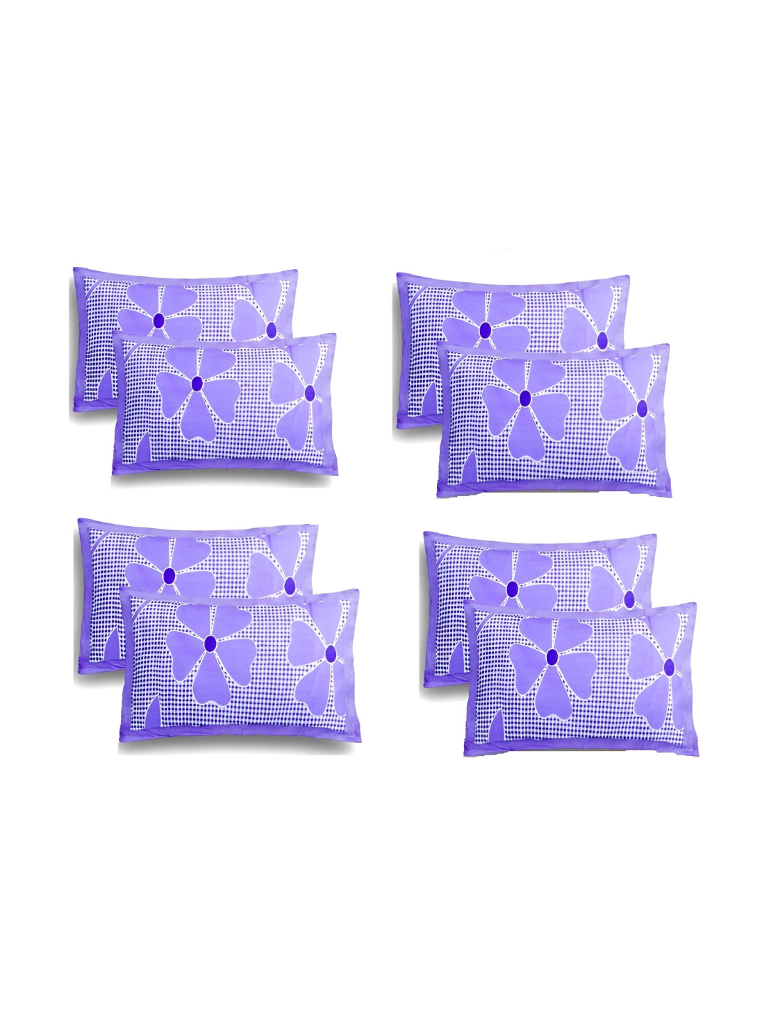 

Supreme Home Collective Purple 8 Pieces Abstract Pure Cotton Rectangle Pillow Covers