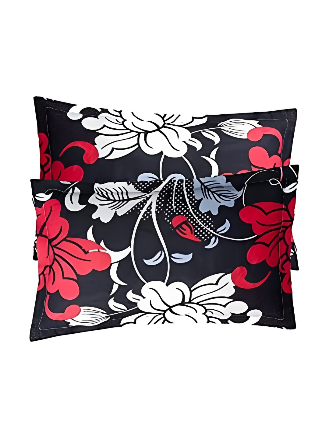 

Supreme Home Collective Black 2 Pieces Abstract Pure Cotton Rectangle Pillow Covers