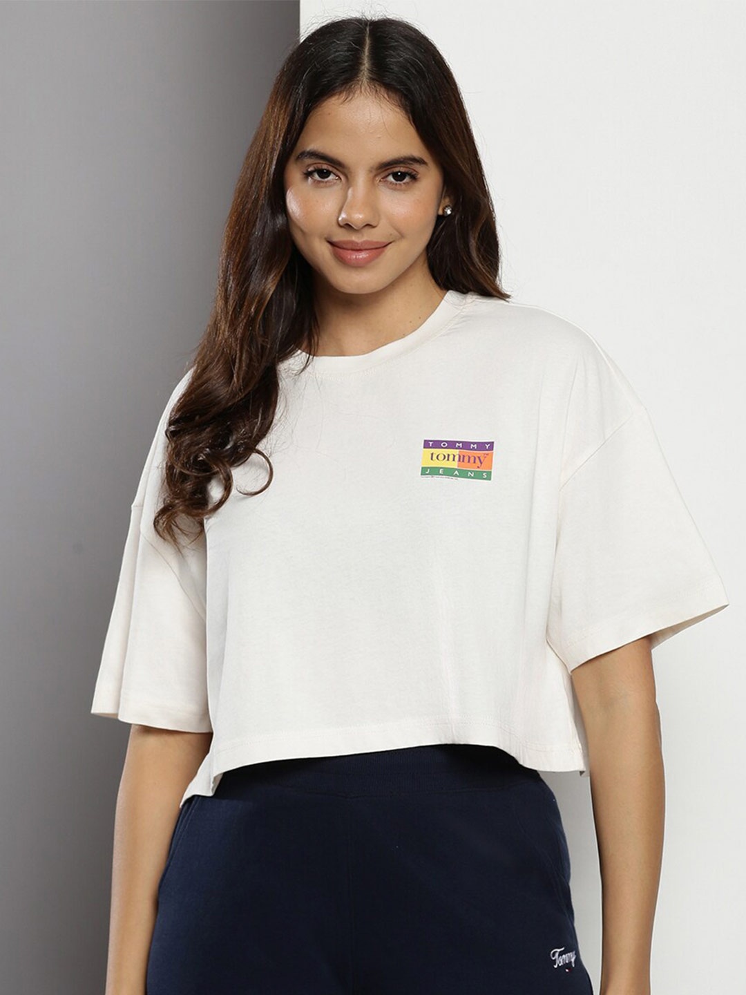 

Tommy Hilfiger Women White Printed T-shirt