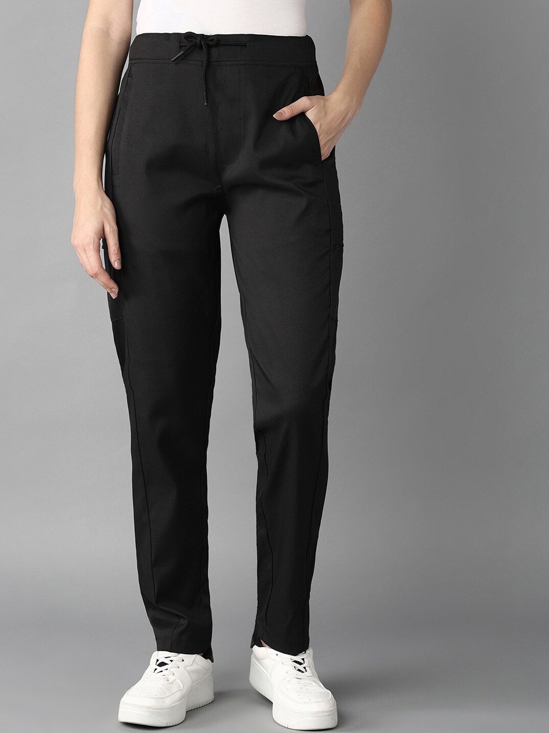 

The Roadster Lifestyle Co. Women Slim Fit Track Pants, Black