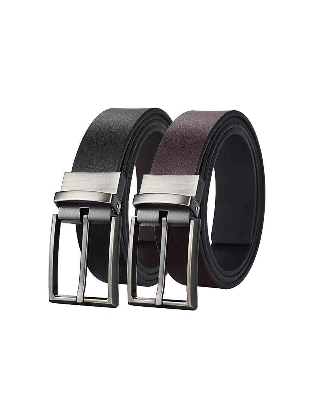 

Roadster Men Leather Reversible Formal Belt, Black