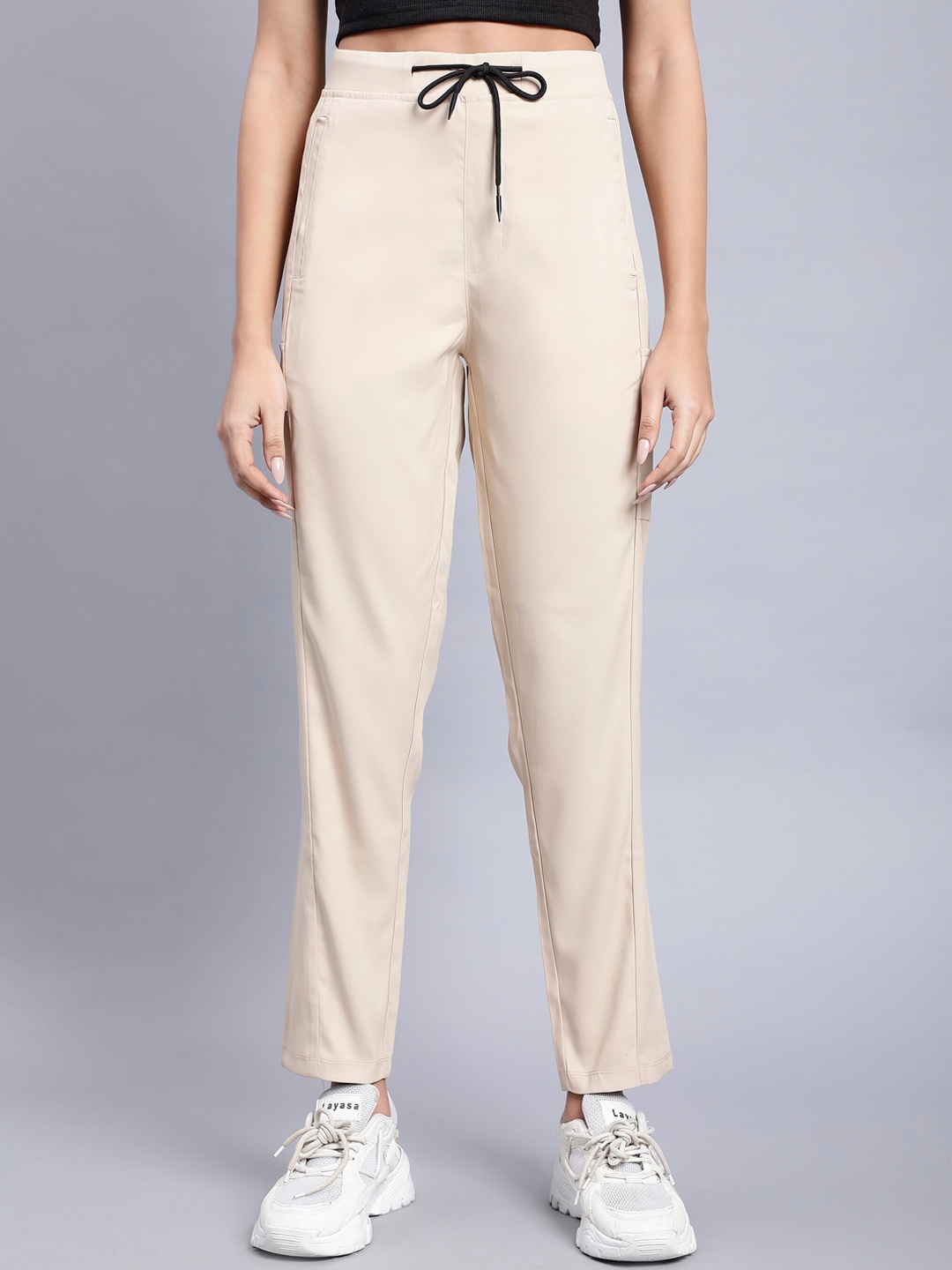 

The Roadster Lifestyle Co. Women Slim Fit Track Pants, Beige
