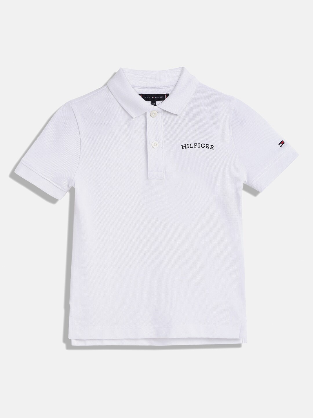 

Tommy Hilfiger Boys Polo Collar Pure Cotton T-shirt, White