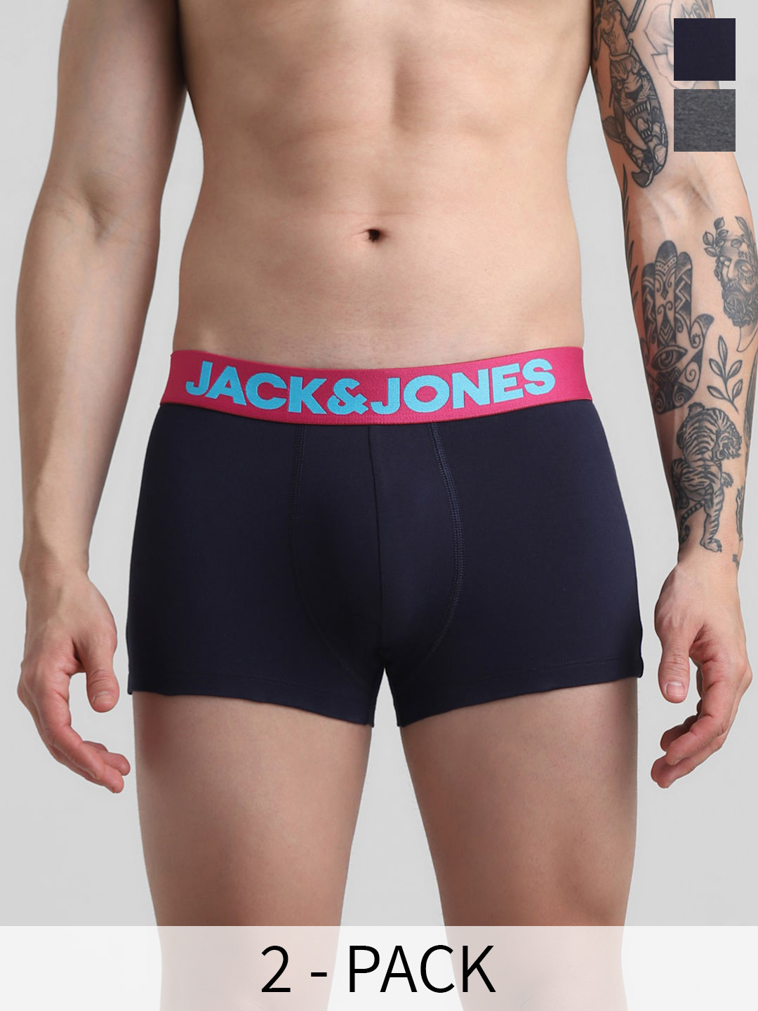 

Jack & Jones Pack Of 2 Outer Elastic Trunks 1353966011, Black