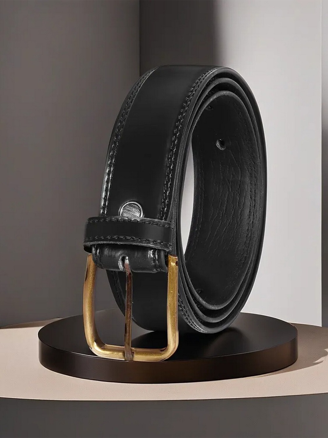 LOREM Men Formal Belt, Black
