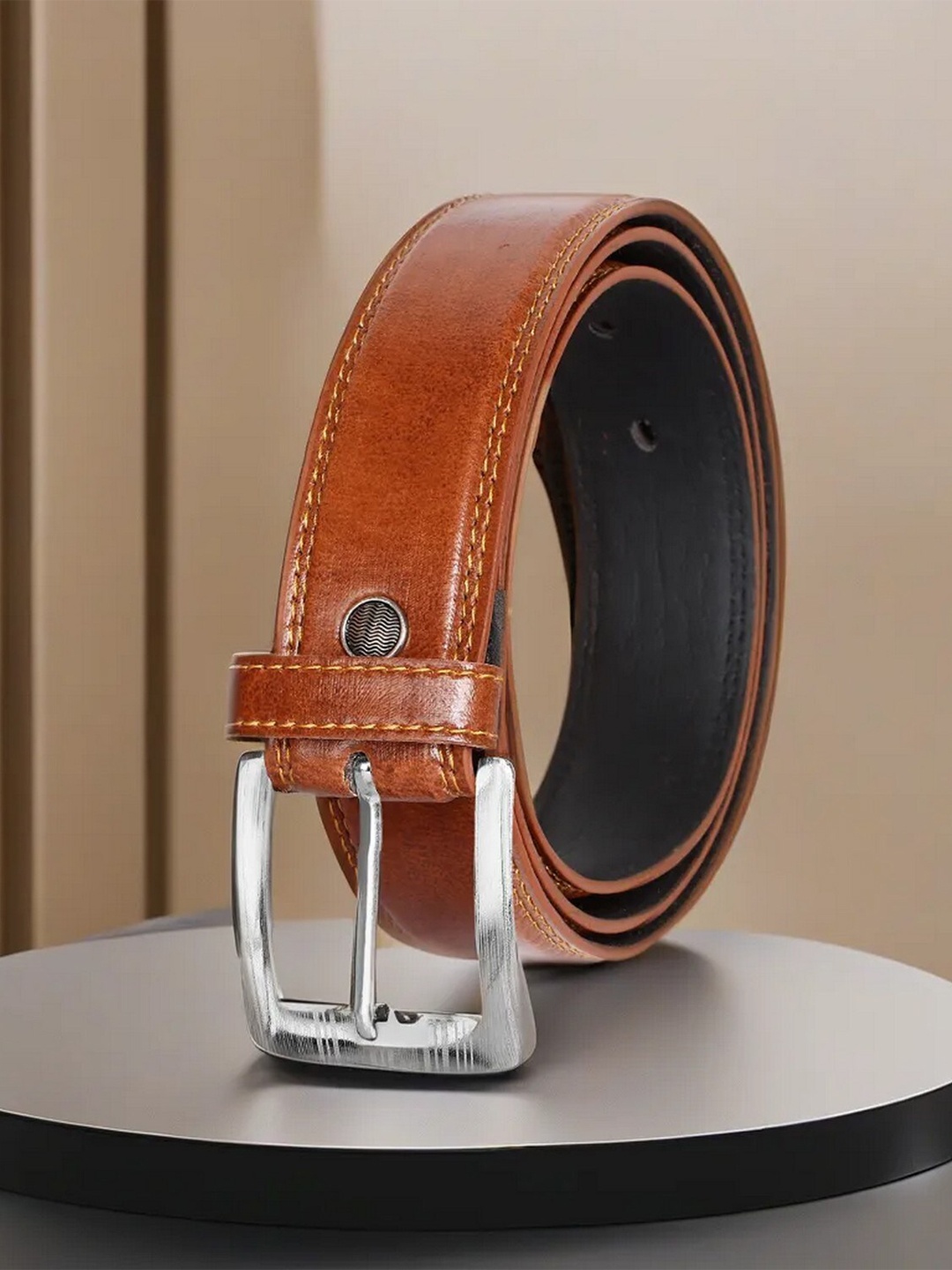 

LOREM Men Formal Belt, Orange
