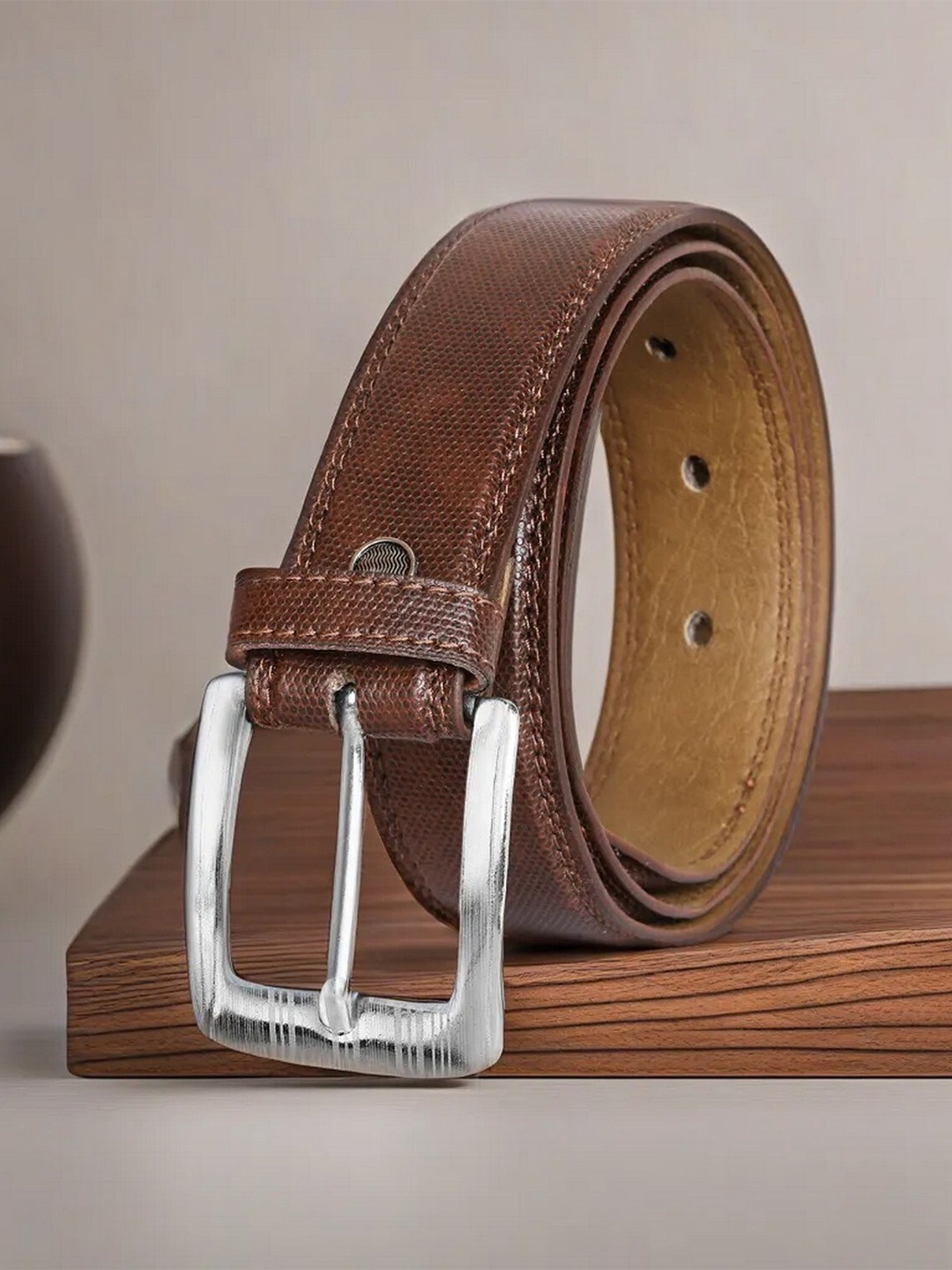 

LOREM Men Formal Belt, Brown
