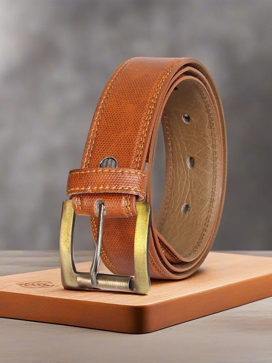 

LOREM Men Formal Belt, Orange
