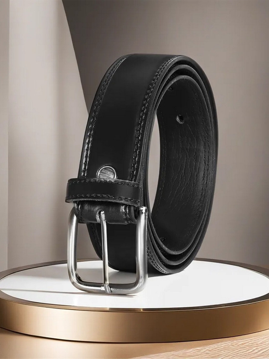 

LOREM Men Wide Formal Belt, Black