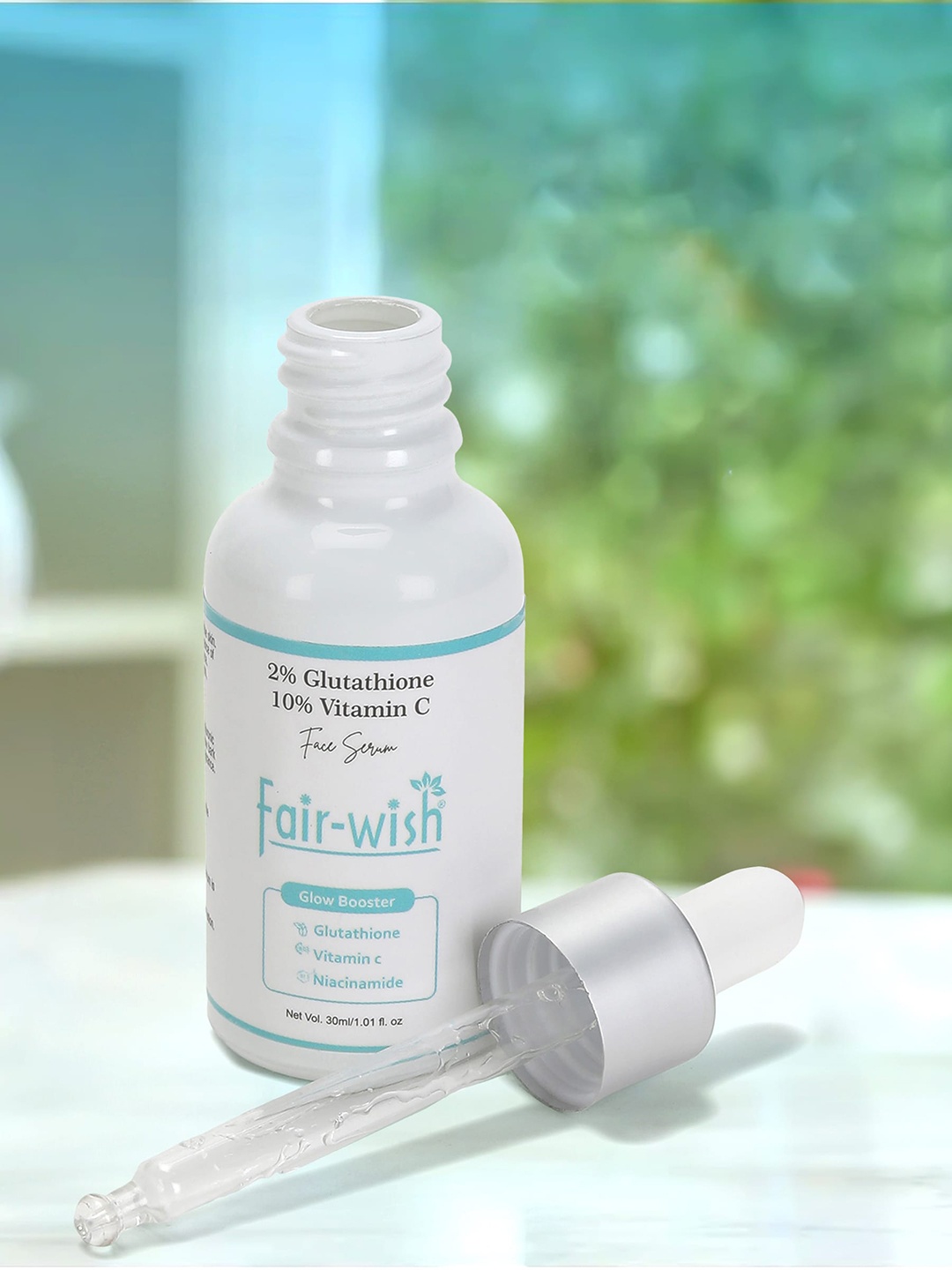 

Fair Wish 2% Glutathione 10% Vitamin C Glowing Face Serum For Radiant Bright Skin - 30ml, White