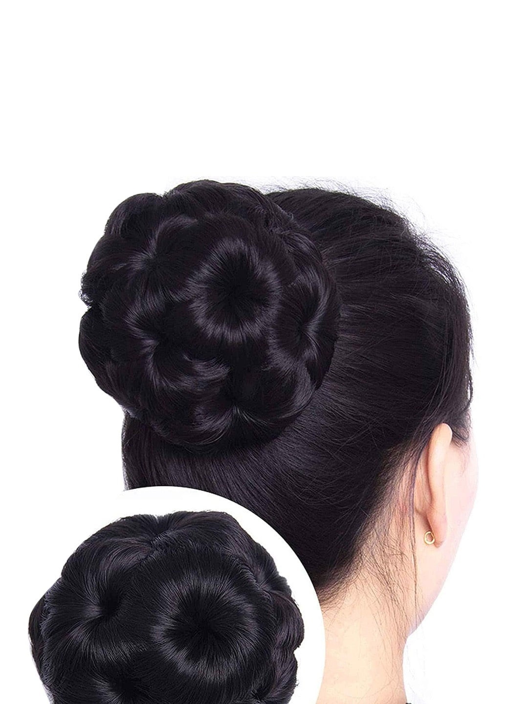 

Krelin Messy Curly Hair Bun Extension - Black 03