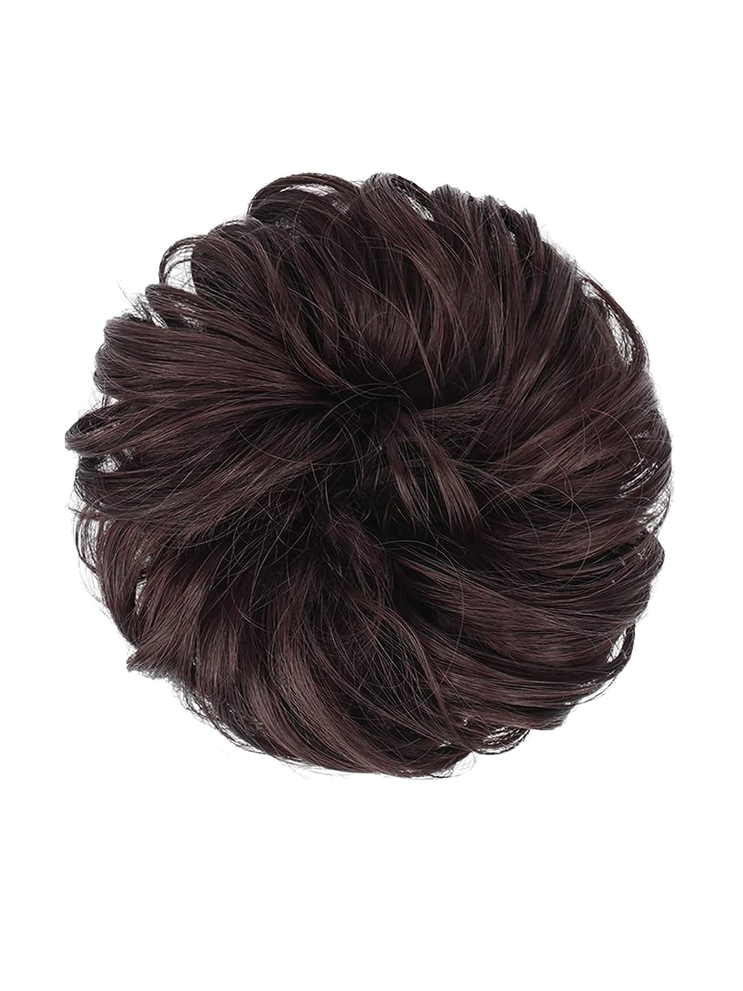 

FIMBUL Messy Curly Hair Bun Scrunchie - Dark Brown 05